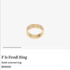 Gold Fendi ring